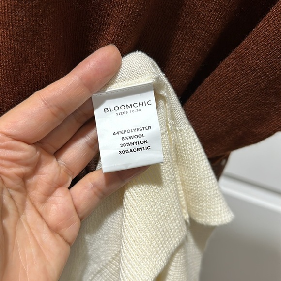 BloomChic Super soft Essentials Color block Contrast Round Neck Pullover XL - Picture 7 of 7